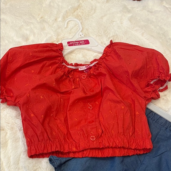 Penelope Mack Red Ruffle Top - Picture 3 of 5